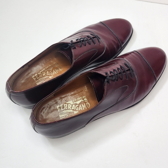 Salvatore Ferragamo Men’s Laced Tuxedo Shoes 10.5 - Picture 2 of 13